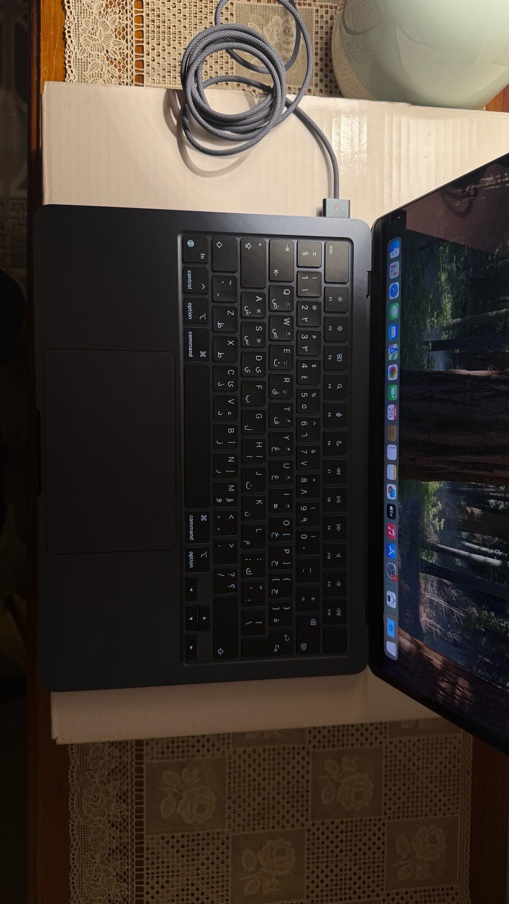 Macbook air M3
256 GB Hard
8 GB Ram
13.3 inch
Battery 98%
Cycle 70 
شرق اوسط كامل ملحقات
السعر على الخاص
او على الواتساب
***********⁩⁩