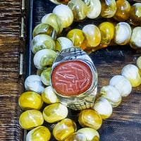 عقيق يماني • خاتم خنصر • خط كوفي