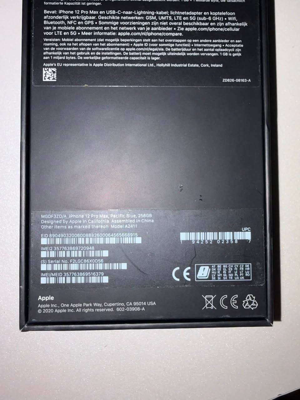 iPhone 12 pro max
الجهاز مكفول وكلش نظيف بدون اي شخط 
الكارتونه موجوده 
ممبدل اي شي شرط الفحص 
ذاكرة 256

السعر 550 الف


**إذا كنت صاحب هذا الإعلان وتريد حذفه لأي سبب، رجاءا أرسل رسالة إلى الدعم الفني**