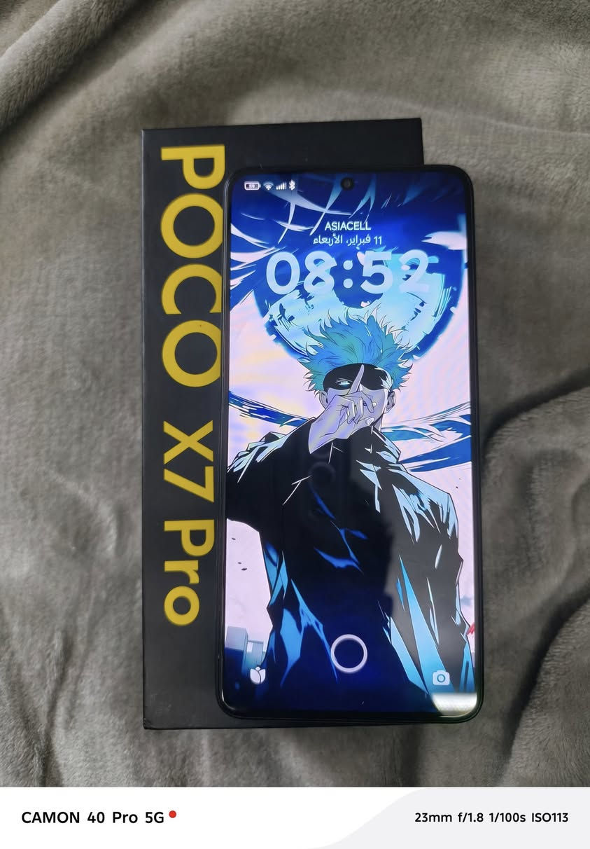 السلام عليكم
جهاز بوكو X7 برو للبيع مستخدم قليل نظيف بطاريه 99 
ذاكره 512GB رام 12G  مع كارتونه الاصليه السعر 425وبي مجال بسيط 
متوفر توصيل جميع محافظات العراق


**إذا كنت صاحب هذا الإعلان وتريد حذفه لأي سبب، رجاءا أرسل رسالة إلى الدعم الفني**