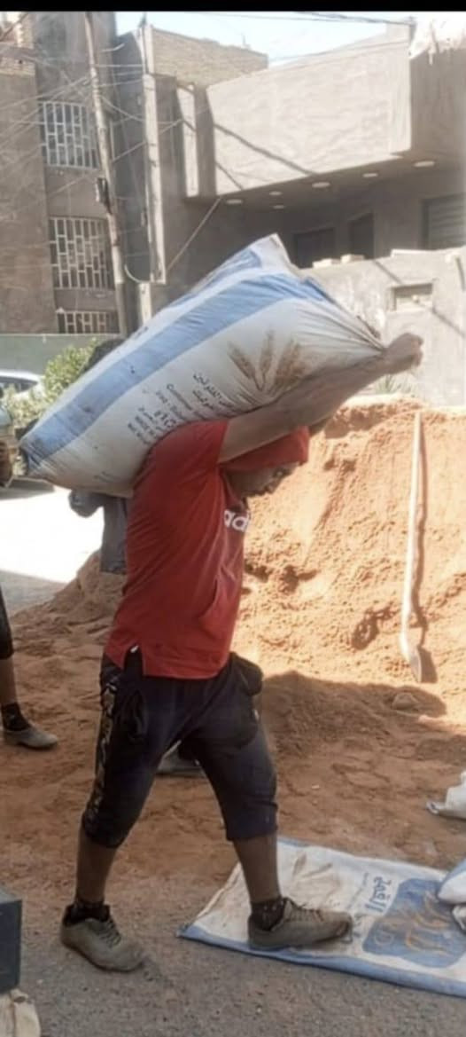 سلام عليكم اخوان كادر ابو جعفر سجاد    نشتغل تصعيد مواد البناء عل ضهر دخل بغداد ***********
