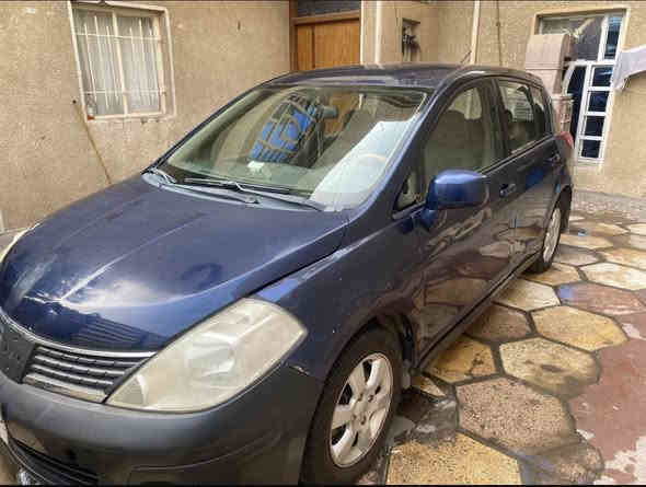 السلام عليكم نيسان تيدا موديل 2007 صبغ 3قطع  السياره ماشيه 105 محرك كير مبدالات جدد تبريد شغال مشط استيرن جديد السعر 70 الهاتف *********** مكان السياره بغداد
