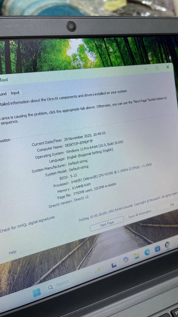 لابتوب جديد مواصفات جيده
للتصفح واللدراسه والتطبيقات الخفيفه 
ذاكره 3750
كارت شاشه 500 HD
رامات 6
وندوز 11 برو
تواصل واتساب فقط  ***********
البيع حضوري فقط مكاني بغداد
