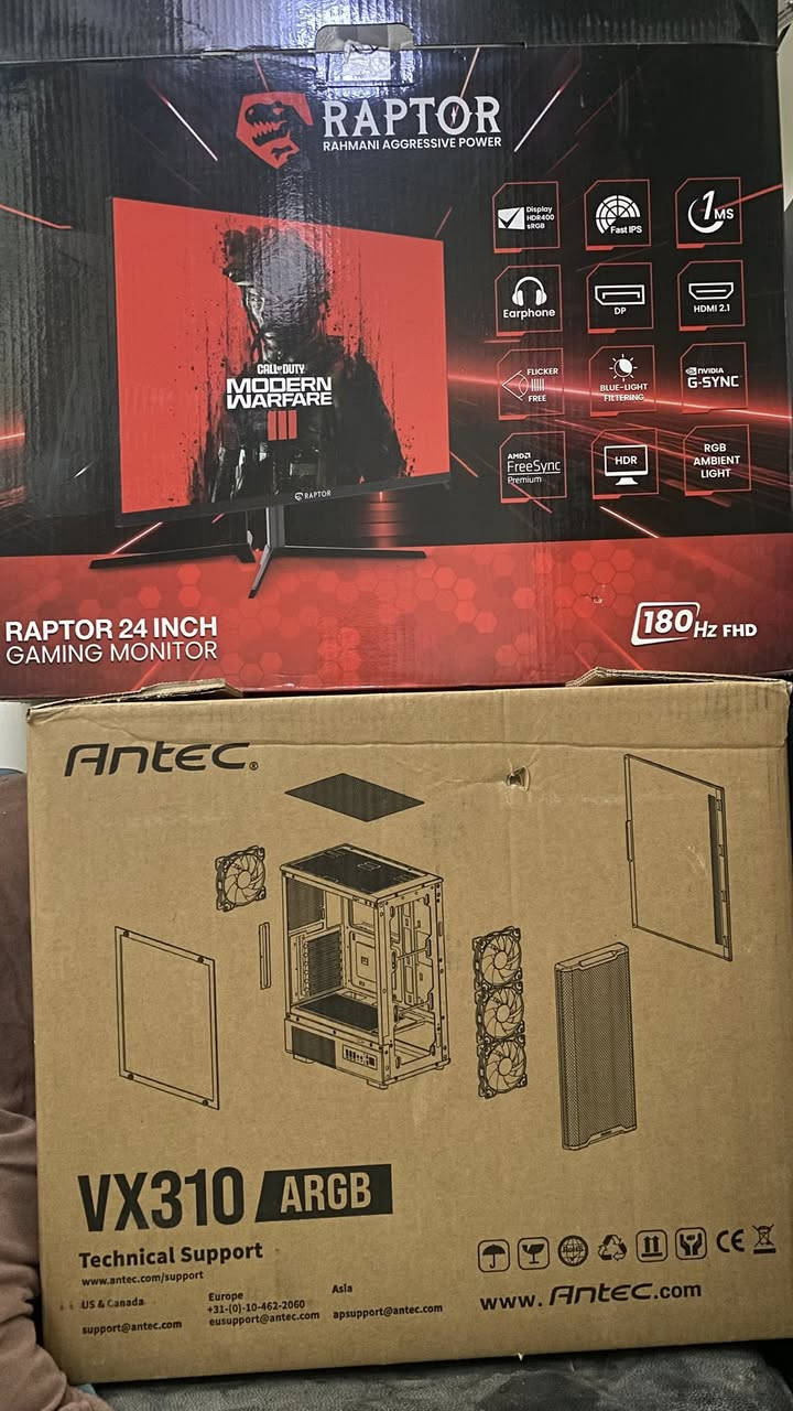 السلام عليكم التجميعة قطعها :
Gpu : 3 fan Gigabyte gtx 1070
Cpu : R5 5500
Motherboard: Msi pro 
Ram: 8gb hyperx fury RGB
Storage : m.2 512gb
Case : antec vx 310 argb
Monitor: raptor 180hz FHD ips
الماوس والكيبورد هدية وية التجميعة وايضا تجي وية التجميعة هدية حساب اوفلاين بي هواي العاب 

ابيع كامل بسعر 700 الف وبي مجال للشراي
المكان اما الكرادة او الدورة البوعيثة الفحص فقط في الدورة


**إذا كنت صاحب هذا الإعلان وتريد حذفه لأي سبب، رجاءا أرسل رسالة إلى الدعم الفني**