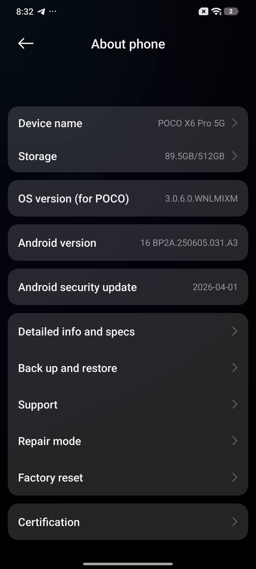 السلام عليكم 

POCO X6 PRO 5G

للبيع نضافه 100/100

كامل ملحقات

السعر/ 300

مكاني / ديوانية


**إذا كنت صاحب هذا الإعلان وتريد حذفه لأي سبب، رجاءا أرسل رسالة إلى الدعم الفني**