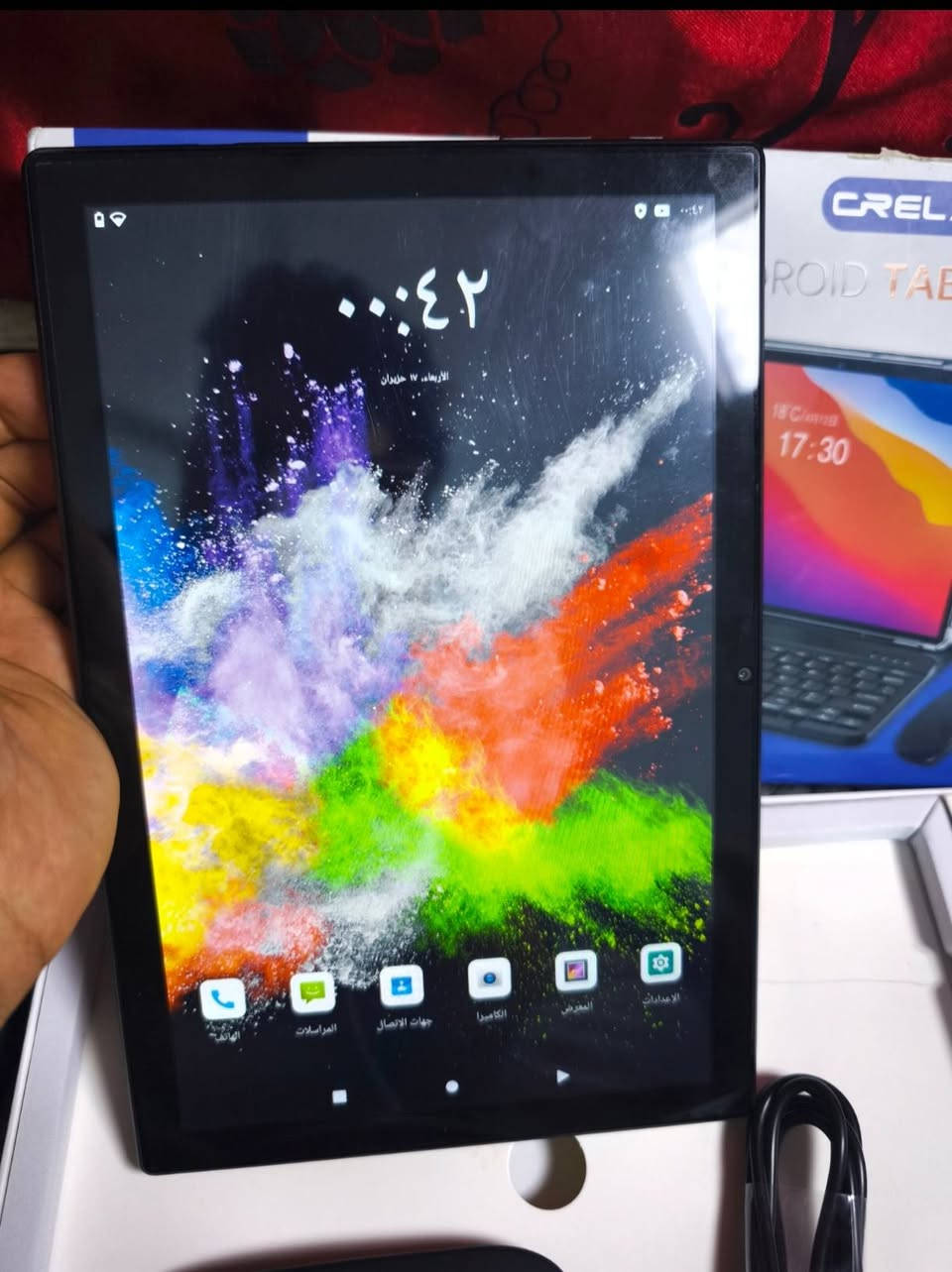 تابلت Crelander T30 Pro
شاشة 10.1 انج فول وضوح 
نظام اندرويد سريع صورتلكم فيديو 
دبل شريحة سيمكارت
جديد لوك ✅
وياه ماوس كيبورد وحافظة اصلية دفتريه


**إذا كنت صاحب هذا الإعلان وتريد حذفه لأي سبب، رجاءا أرسل رسالة إلى الدعم الفني**