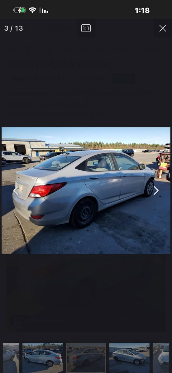 السلام عليكم اخوان اكسنت 2017 لون سلفر غير محدد مبدل بيها جاملغ و بنيد صور الحادث ويه المنشور. ماشيه 152 قابل للزيادة  بيها جراد عله صبغ امريكا للاستفسار ‭0776 371 1942‬ واتساب
السعر 91 مجال بسيط مكاني البياع
