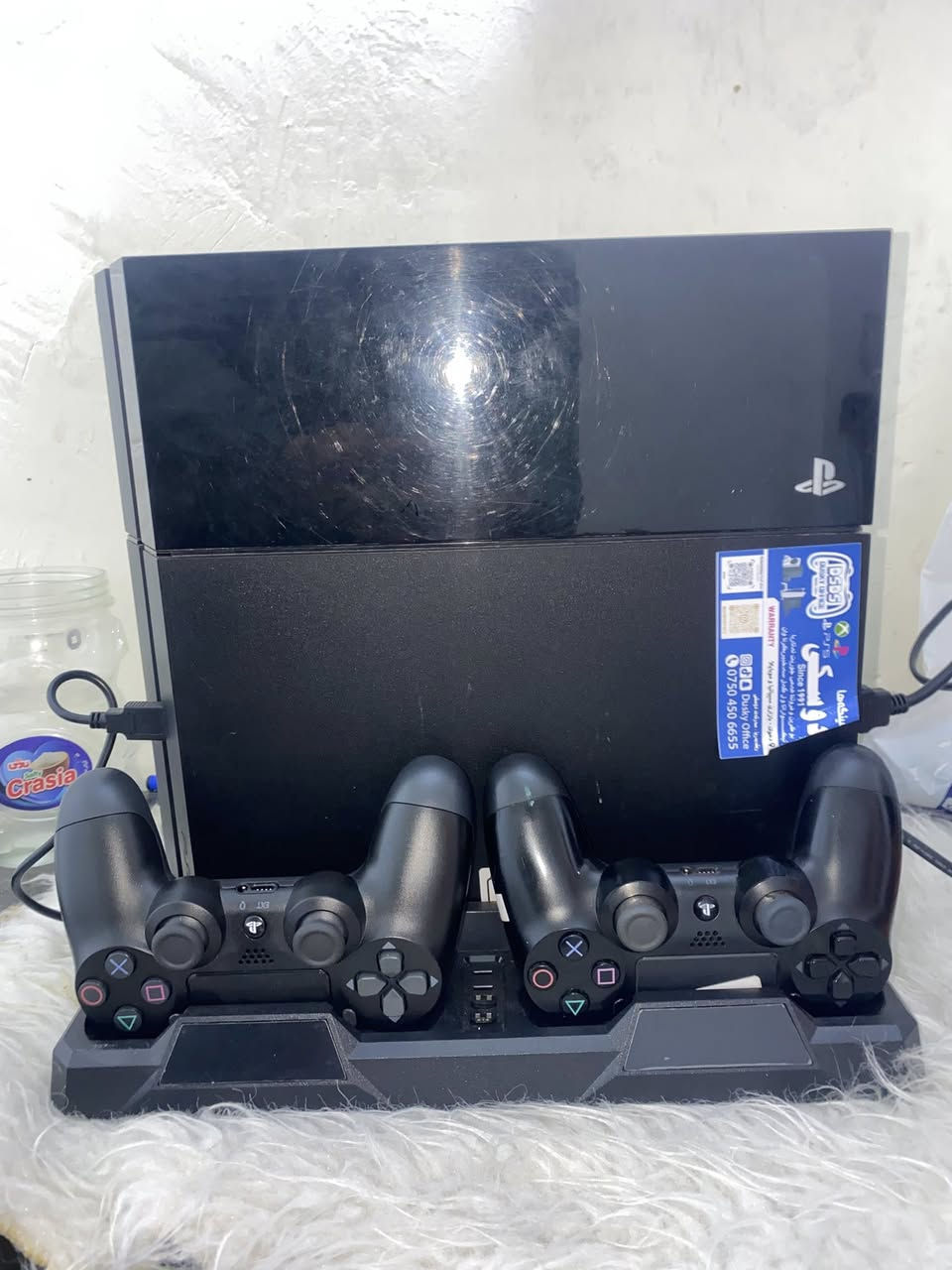 بلي 4فات جهاز جديد مهكر 500كيكة ويا مبرد وستاند ويدات ثنين وصل شركة موجود شرط برغي ما مفتوح ويا 6العاب كامل. ب 225مكاني بغداد الجديدة ***********
