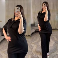 تراك نسائي • سواد فاحم • فري سايز ٨٥ كيلو