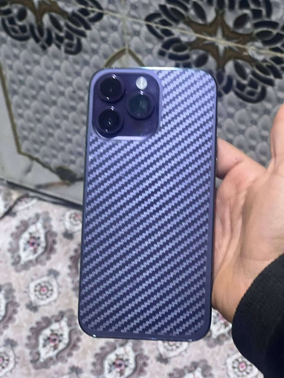 السلام عليكم 14 برو ماكس نظيف كلش كرتونه ملحقاته كامل بطاريه 85 السعر 700 وبي مجال
***********
