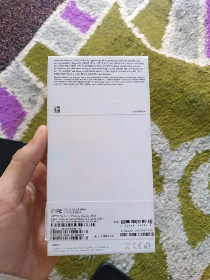 هاتف للبيع 🔥
Apple iPhone 12 – Dual Camera 📌 
📌 الحالة: نظيف / استعمال خفيف جداً
📌 البطارية : 96 حقيقة مامرفع 
📌 السعر: بلاشش 390 
📌 المكان: ذي قار الشطرة 
📌 التواصل: خاص / واتساب ***********
📌 النظافة : مثل ما شفت نظيف ١٠٠٪؜ مع دليل سونار
