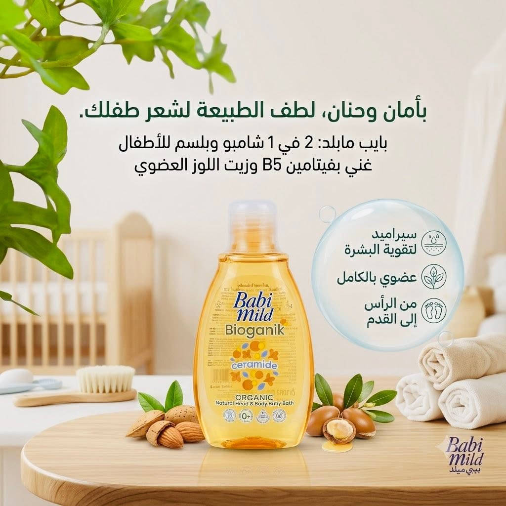 💜 كل العناية اللي يحتاجها طفلك… بمكان واحد! 👶🫧
مجموعة Babi Mild تجمع لكم كل أساسيات العناية اليومية بتركيبة لطيفة وآمنة على بشرة الأطفال، لتمنحهم نعومة وانتعاش من أول يوم.

✨ تحتوي المجموعة على:
🧺 غسول ملابس 1.5 لتر
🛁 شامبو شعر للأطفال
🍼 زيت جسم مرطب
🌸 لوشن جسم
🤍 بودرة جسم

تركيبات لطيفة، بروائح منعشة، ومناسبة للعناية اليومية ببشرة طفلك الحساسة.

📍 زورونا مجمع النرجس للأطفال – داخل مدينة الخيول الترفيهية، مجاور مكتبة فلامنكو.
🚗 يتوفر توصيل داخل وخارج محافظة الديوانية.
📞 للاستفسار والطلبات: ***********. 💜
