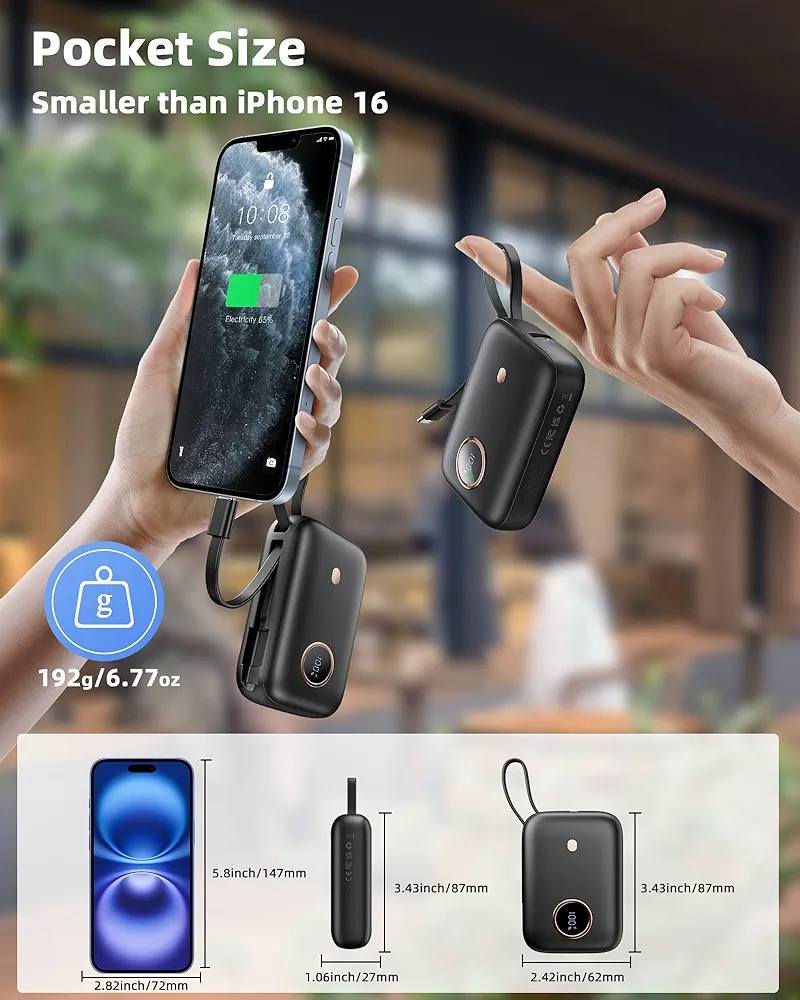 بوربنك طاقة 10000 مللي أمبير في الساعة، شاحن محمول مدمج للغاية مع كيبل مدمج، شاحن سريع 22.5 واط متوافق مع ايفون ١٥ و١٦ و١٧ وسامسونك


**إذا كنت صاحب هذا الإعلان وتريد حذفه لأي سبب، رجاءا أرسل رسالة إلى الدعم الفني**