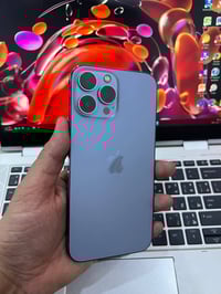 ايفون 13 برو ماكس  ذاكرة 128  نموذج M بطارية 86 شرط نورمال حاسبة وكلة ...