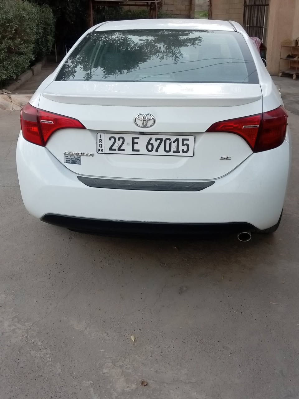 السلام عليكم كورلا للبيع موديل ٢٠١٨
السياره رقم اربيل انكليزي جديد 

رقم وسنويه وهزه كلو جديد

المواصفات SE

الضرر قطعتين چاملغ وبونيد 

كير ومحرك شرط 

السعر ١٤٧ وبيهه مجال شي قليل 

السونار مرفق ويه الصور 

للستفسار ع ***********    
***********
