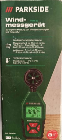 قياس سرعة الرياح • باركسايد • الماني