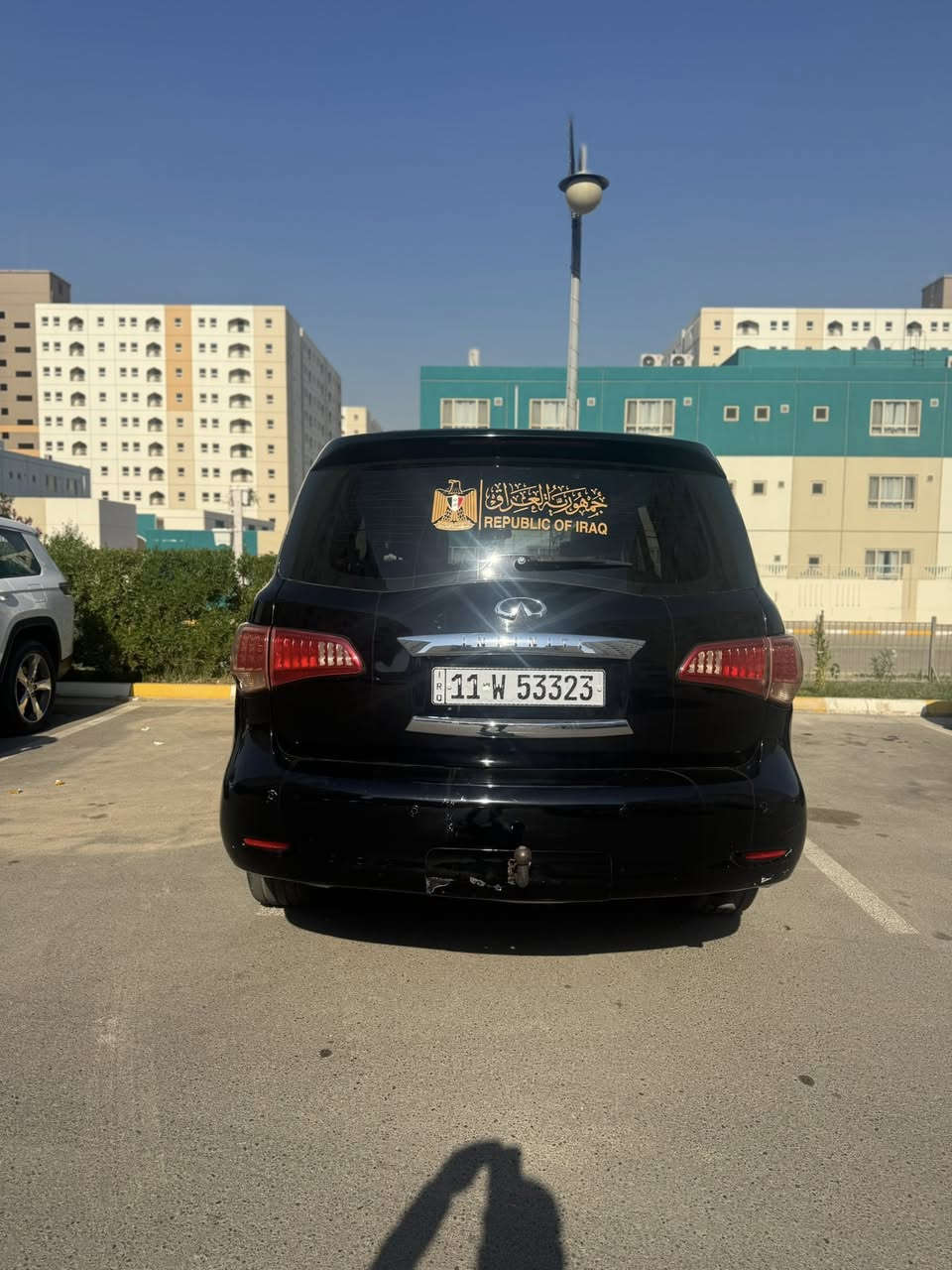 السلام عليكم . سيارة انڤنتي QX80 موديل 2014 محدثة 2017 وارد امريكي حادث چاملغ خلفي الأيمن مصبوغة حزام بأسمي رقم بغداد دولي فول مواصفات رادارات كاميرات اربع اتجاهات دفع رباعي 7 راكب صندوق كهربائي شفط كشنات جلد كهربائي امامي خلفي صدر امامي خلفي ممتاز محرك 8 سلندر تخم تاير تحكم استيرن مثبت سرعة تشغيل عن بعد بصمة تشغيل بصمة باب تبريد 3 قطع فتحة سقف اشاير بالمري بعد بيه هواي مواصفات السعر على الخاص 
الاتصال على الرقم او المراسلة عبر الواتساب ***********
ملاحضة سعرها جداً مناسب
