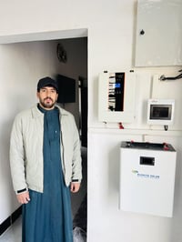 من مكتب السلمان للطاقات الشمسيه تم تجهيز منزل الاخ زياد العزيز  10 نها...