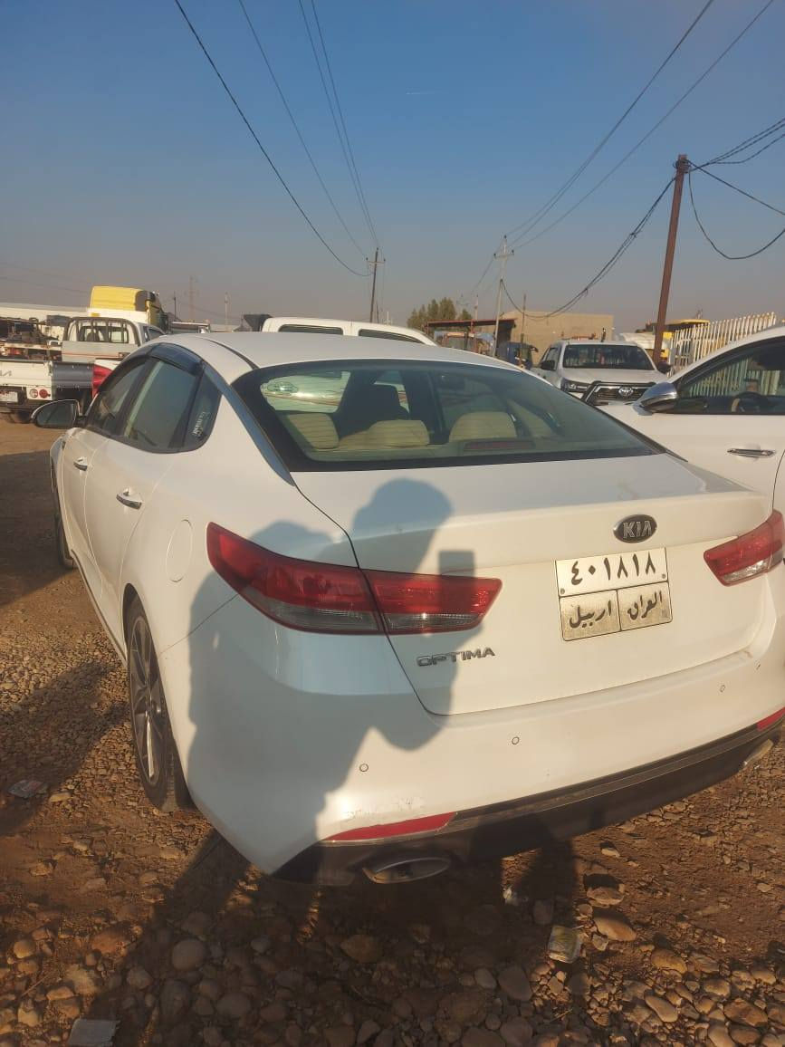 السلام عليكم 
اوبتما موديل 2016 شكل 17
فول مواصفات عدا البانوراما
محرك 2400 
رقم اربيل تحويل او وكالة 
المكان واسط الزبيدية 
165 بيه مجال 
***********
***********
