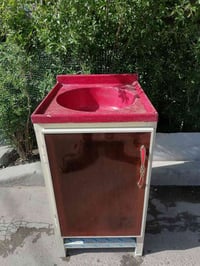 كاونتر سنك مرمر مستخدم نضيف قياس العرض ٥٠سم الارتفاع ٩٧سم سعرة ٨٠ العن...