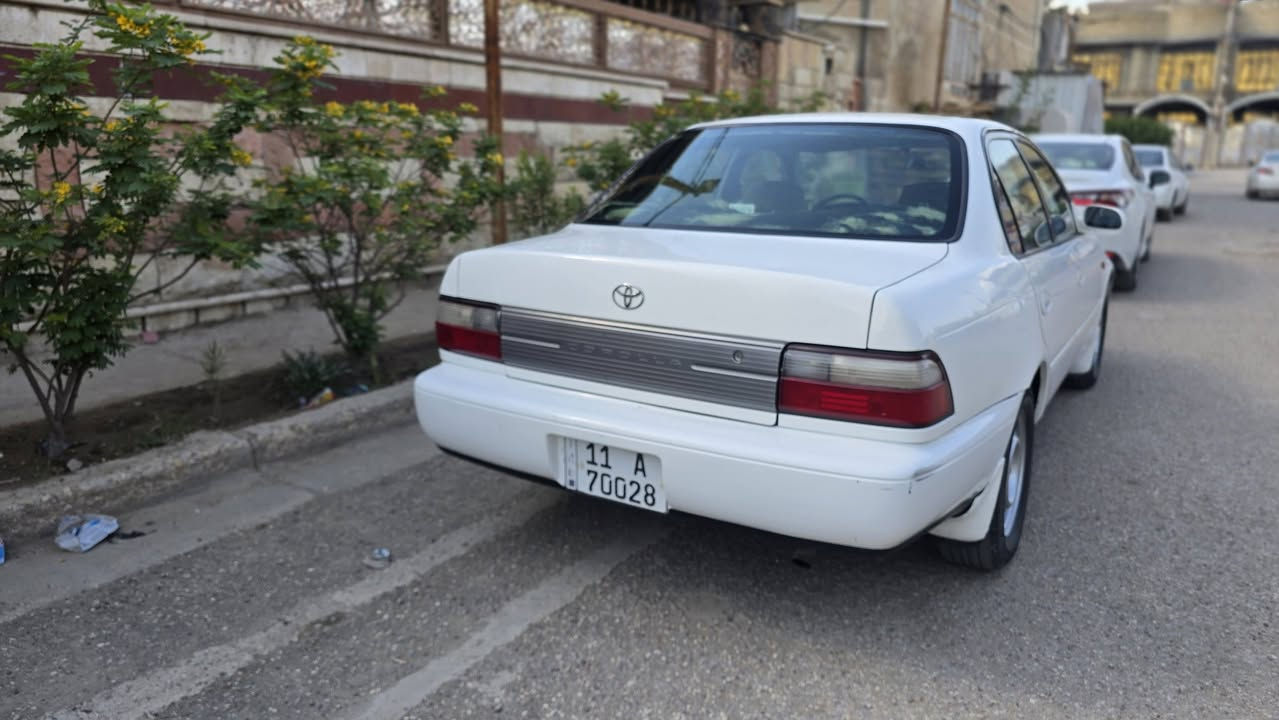 سلام عليكم
للبيع كورلا ١٩٩٣ رقم بغداد باسمي هزه جديه رقم دولي بيها مكانات صبغ وبارد بلجاملغ الخلفي تخم تاير جديد صدر امامي خلفي كله جديد اصلي دشبول يسرى 
تبريد شغال باتري جديد تانكي بانزين جديد بلكات نوزلات راديتر واتربم كله جديد  كهربائيات كلها شغاله لايت + بك لات  +  اشاره اضائه داخليه فوول زنون جام كهرباء مري كهرباء سياره مال بيت ومتعوب عليها السعر ٦٦ وبي مجال مكانها بغداد الشعب للاستفسار  ***********
