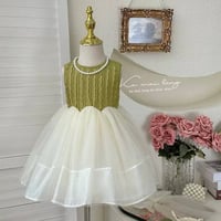 فستان بناتي • خامة مرتبة • مقاس ١-٥ سنة