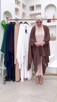 عباية مع شال • فري سايز • ٥٠-١٠٠ كغ