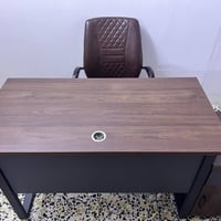أثاث مكتب كامل 3 قطع وبسعر لُكطة 🪑 كرسي مكتب جلد 🪑 ميز مكتب نظيف 🗄️ مج...