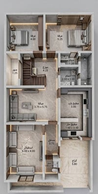 مكتب التجمع • تصميم 3D • ٢٠٠م²