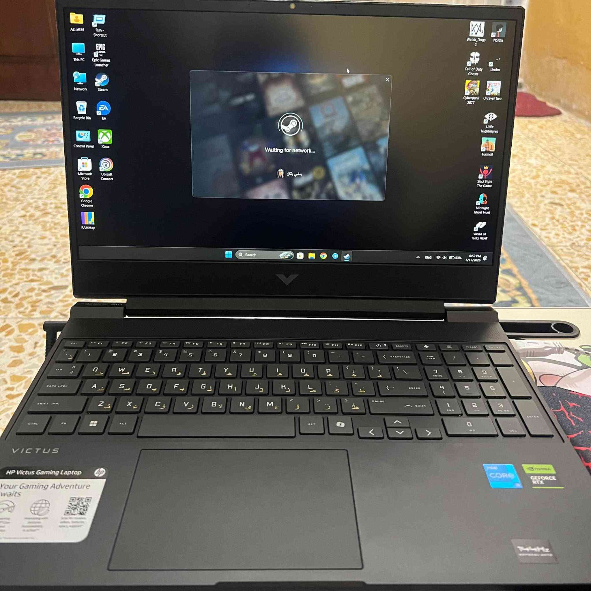 • CPU - Intel® Core™ i5-13420H 13 Gen 8 Cores, 12
Threads
• RAM - 16GB 3200MHz DDR4-SDRAM
• STORAGE - 512GB SSD NVME 2 Slot
• GPU - NVIDIA Geforce RTX 4050 6GB
• Display - 15.6 1920 × 1080 300 cd/m 144 Hz Micro-Edge Full HD
• Color - Silver
• Keyboard - Backlit,, English & Arabic Laser Add Option
• OS - Windows 11
• Accessories - None
ضمان الوكالة سنة صيانة - Warranty •
الابتوب مستعمل اقل الشهر السعر مليون و 300 وبي مجال للشراي غراضة كاملة وكارتونة موجودة بغداد, العراق


**إذا كنت صاحب هذا الإعلان وتريد حذفه لأي سبب، رجاءا أرسل رسالة إلى الدعم الفني**