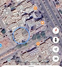 للبيع قطعة ارض في اليرموك الاربع شوارع شارع الشواف ركن  727 متر النزال...