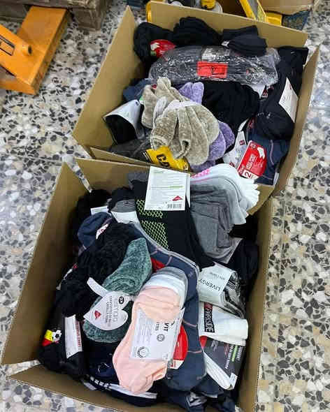 توفر وجبة جديدة من الجواريب الاوربي 
الخامة قطن 100‎%‎‎%‎‎%‎‎%‎‎%‎‎%‎ 
الكيلو يعد خير من الله حبايبي 
الكارتونة تجيكم مختلط نسائي رجالي اطفال 
ومتوفر فقط اطفال 
للحجز والاستفسار الاتصال على الرقم 
***********
توصيل لجميع المحافظات
