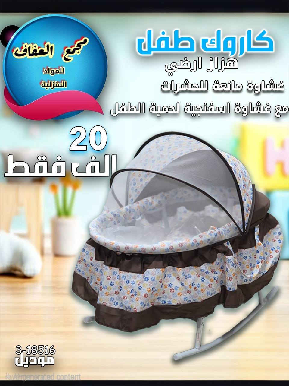 😊كاروك اطفال ❤️

نوعية جديدة 😻

باشكال و ألوان مميزة 💌

تحتوي على ألعاب أطفال 🤩

كاروك طفلكِ يريحه في نومه  👼🏻✨

السعر صدمة 😍🔥

💯 متوفر الاقصاد على فترة ١٠ اشهر بقصد جدا مريح 💯

⚠️ الاقصاد يشمل حاملين بطاقة الرافدين حصرا ⚠️

🌹 (الموظف المدني / الموظف العسكري / موظفين الدولة) 🌹

✳️  اهلا وسهلا بكم 🌹
✳️المعرض مفتوح يوميا من 
الساعة 8 صباحا ولغاية ال 9 مساء
✳️الناصريه/ اريدو/سوك اريدو/شارع المستوصف 
✳️ للطلب او للاستفسار
✳️ يرجى مراجعة الصفحة
✳️او التصال على ☎️
*********** /ابو زهراء 
***********/المجمع
#مجمع_العفاف_للأجهزه_الكهربائي
