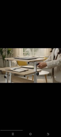 طاولة دراسة • اوف وايت • خشب MDF ١٥مم