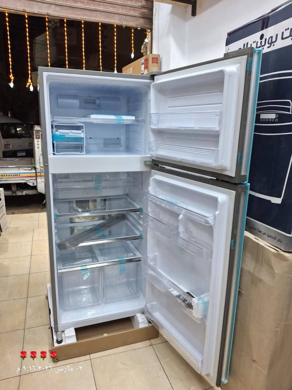 بمناسبة رمضان الكريم 🥳🤩
أعلن أن Beekoo ستقدم اليوم هدايا مجانية، حيث سيتم توزيع 40 ثلاجة كهدايا، لا نستطيع بيعها بسبب بعض الخدوش على السطحة وقعت خلال الشحن...
جميع الثلاجات لزالت تعمل بمتياز ...
لذلك سنقوم بتوزيعها بشكل عشوائي على أحد متتبعي صفحتنا . اكتب في التعليق اللون الذي تريده مثلا "فضي " لعلك تكون من الفائزين و حظ موفق للجميع🥳


**إذا كنت صاحب هذا الإعلان وتريد حذفه لأي سبب، رجاءا أرسل رسالة إلى الدعم الفني**