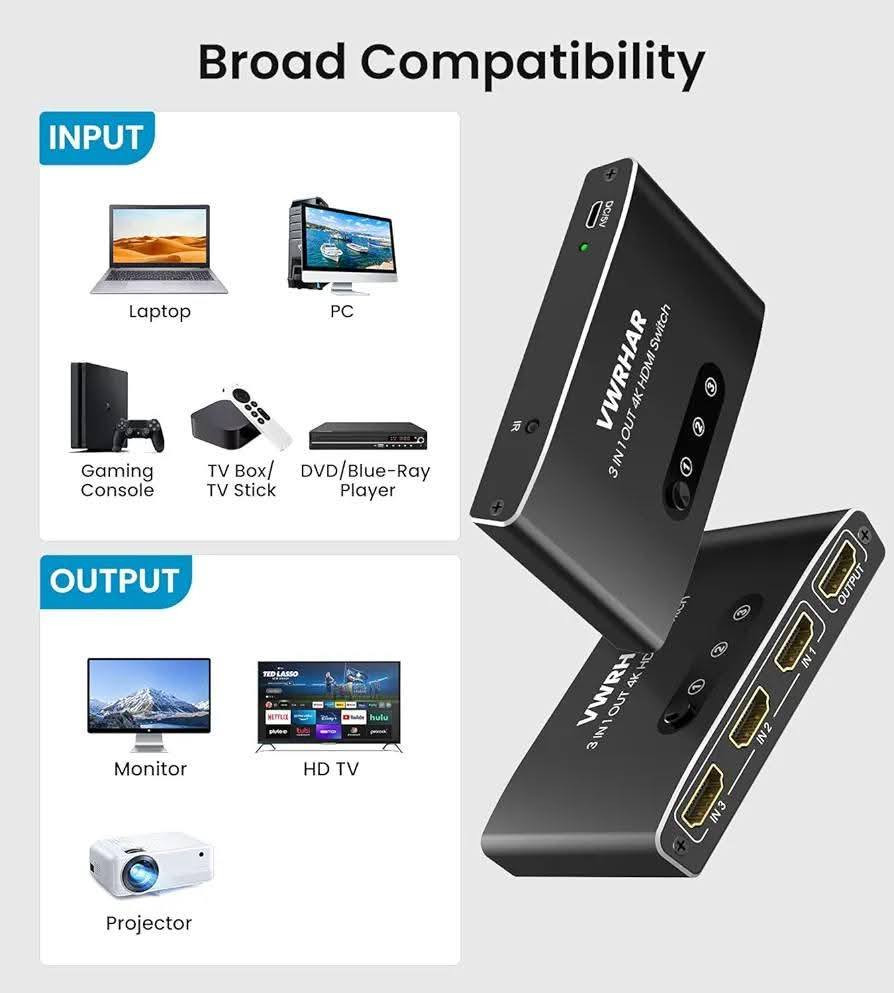 سويج hdmi 4K 🫡🔥

3 في 1 ✅

يعمل بدقه 4K 60HZ  ✅

ريمونت للتحكم عن بعد ✅ 

منفذ بور مايكرو ✅

زر سويج للتبديل بين منافذ ال hdmi ✅

ليد على ارقام السويج ✅

متوافق مع اجهزة الكونسل - PC - TV BOX ✅


**إذا كنت صاحب هذا الإعلان وتريد حذفه لأي سبب، رجاءا أرسل رسالة إلى الدعم الفني**