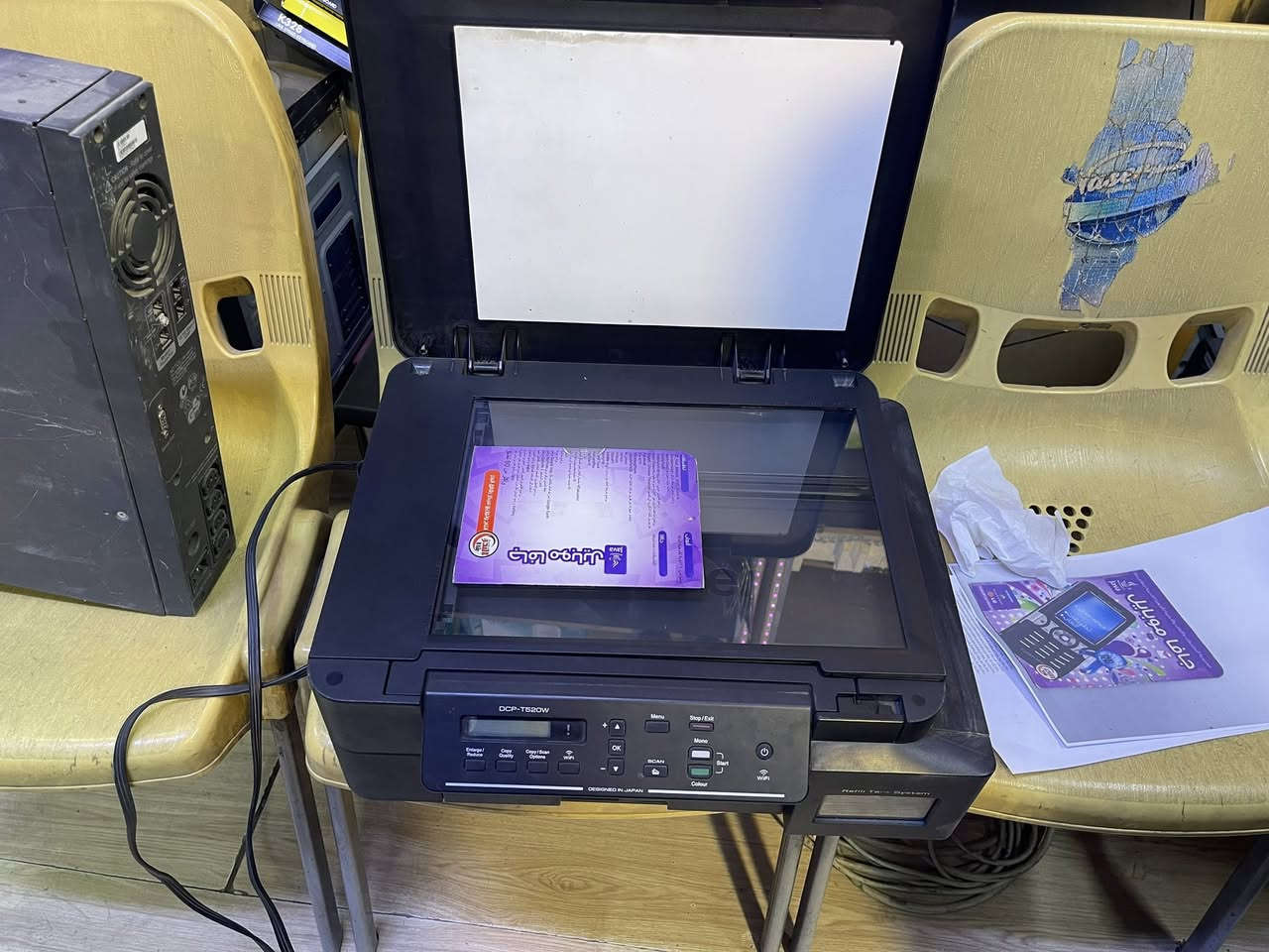 طابعة brother    DCP-T520w فول نظافة وشغالة 1/1 مابيهه اي خلل ترجع إذا بيهة خلل.  سعرها 150الف رقم موبايل ***********مكان بغداد الكرخ حي الجهاد
