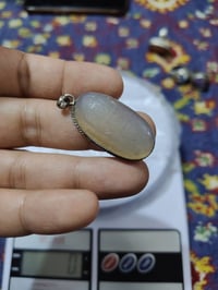 قلادة • عقيق يماني أبيض • حجر قديم