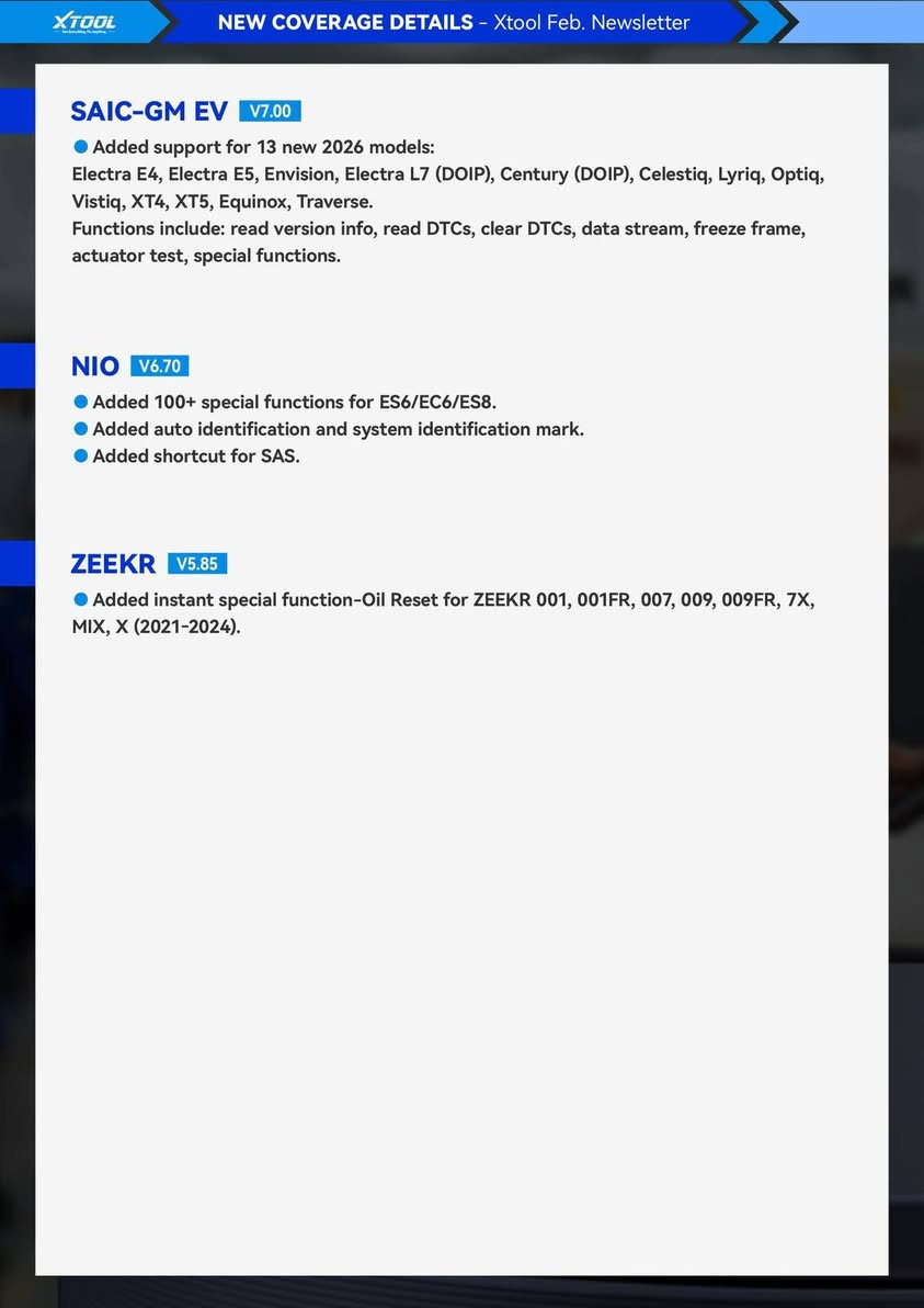 🚗 تحديث كبير لشهر فبراير لجهاز الفحص مالك!
تغطية أكثر لماركات مطلوبة مثل: 🔧 فولكس فاجن وأودي
⚡ سيارات كهربائية مثل كاديلاك ليريك وغيرها
🔋 توسيع فحص بطاريات (Battery Pack)
هذا يعني سيارات أكثر تكدر تفحصها بالمحل مالك.

👇 سؤال سريع للفنيين: شنو أكثر سيارة دا تسبب لكم صداع بالفحص هالفترة؟
#حياة_الميكانيكي #تصليح_سيارات #فحص_السيارات #فحص_السيارات_الكهربائية #فنيين_أمريكا #عدة_الورش #xtool #برمجة #تصليح_السيارات


**إذا كنت صاحب هذا الإعلان وتريد حذفه لأي سبب، رجاءا أرسل رسالة إلى الدعم الفني**