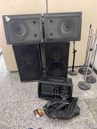 جهاز كامل للبيع ويا 4سماعات و5مايكات و4استان كسر و2استان سماعه وهاذا ر...