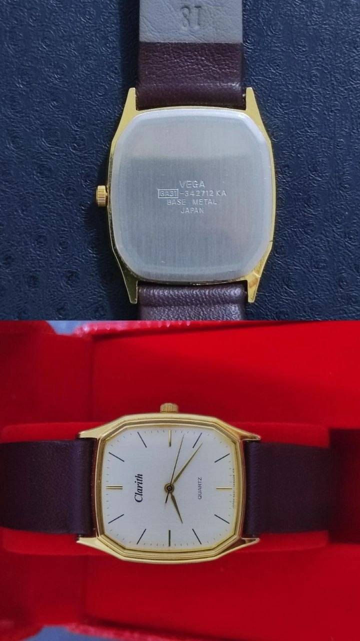 1️⃣ 📌 ساعة ORIENT Quartz Japan Vintage🇯🇵
تصميم ثماني أنيق من الثمانينات/التسعينات
مينا أبيض نظيف جداً
 عقارب ذهبية خفيفة لامينوس
 ستانلس ستيل + مقاومة ماء 100m
نظافة 95٪ الحالة ممتازة وتعمل بدقة عالية
ساعة راقية للبس اليومي أو لهواة الساعات الفنتج اليابانية”

2️⃣📌ساعة Mondia Swiss Quartz أصلية🇨🇭 
تصميم كلاسيكي سويسري أنيق بلون فضي مع تفاصيل ذهبية
مينا أبيض نظيف جداً مع عرض تاريخ
الساعة تعمل بدقة عالية وحالتها ممتازة
النظافة 98٪
السوار الأصلي موجود والنظافة عالية مثل الصور
مناسبة للبس الرسمي واليومي
Swiss Made🇨🇭

3️⃣📌 ساعة Clarith Quartz Vintage 🇯🇵 
تصميم ناعم وراقي بطابع الثمانينات/التسعينات
لون ذهبي مع مينا أبيض بسيط يعطي فخامة هادئة
مناسبة للرجال واليونسكس حسب حجم المعصم
تعمل بدقة عالية وحالتها ممتازة قياساً بعمرها”
نظافة99٪
اي تفاصيل اضافيه التواصل خاص  وبخدمتكم❤️


**إذا كنت صاحب هذا الإعلان وتريد حذفه لأي سبب، رجاءا أرسل رسالة إلى الدعم الفني**