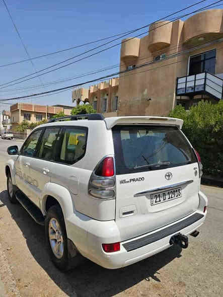 تویۆتاپرادؤ 2007  
چوار پستن  
مكينه نه كرايته وه بي عيب بي كيشه ره قه م و سنه وي تازه يه تاكو 2029تازه يه ➡
 غازي بو به ستراوه سه ياره كه جاملغي بيشي لاي سايق بوياغه له كه ل يه ك بست له بونيت سبوغه بي ليدران ➯
 جوار تايه ي نوي توند توله بي مسروفه گير مكينه هه موو به شه رت ✔
*********** ڤایبر،واتساپ
شوێن  شەقڵاوە
نرخ 150 $ومجال شقلاوة
