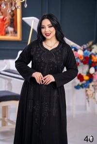 دشداشة كشمير • تطريز هندي • مقاسات 2XL-5XL