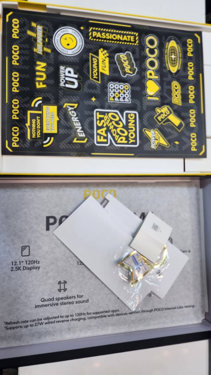 ايباد بوكو poco pad m1 استعمال اسبوع نظافة 100% غراض كاملة ب 300 الف توصيل موجود
رقمي ***********
