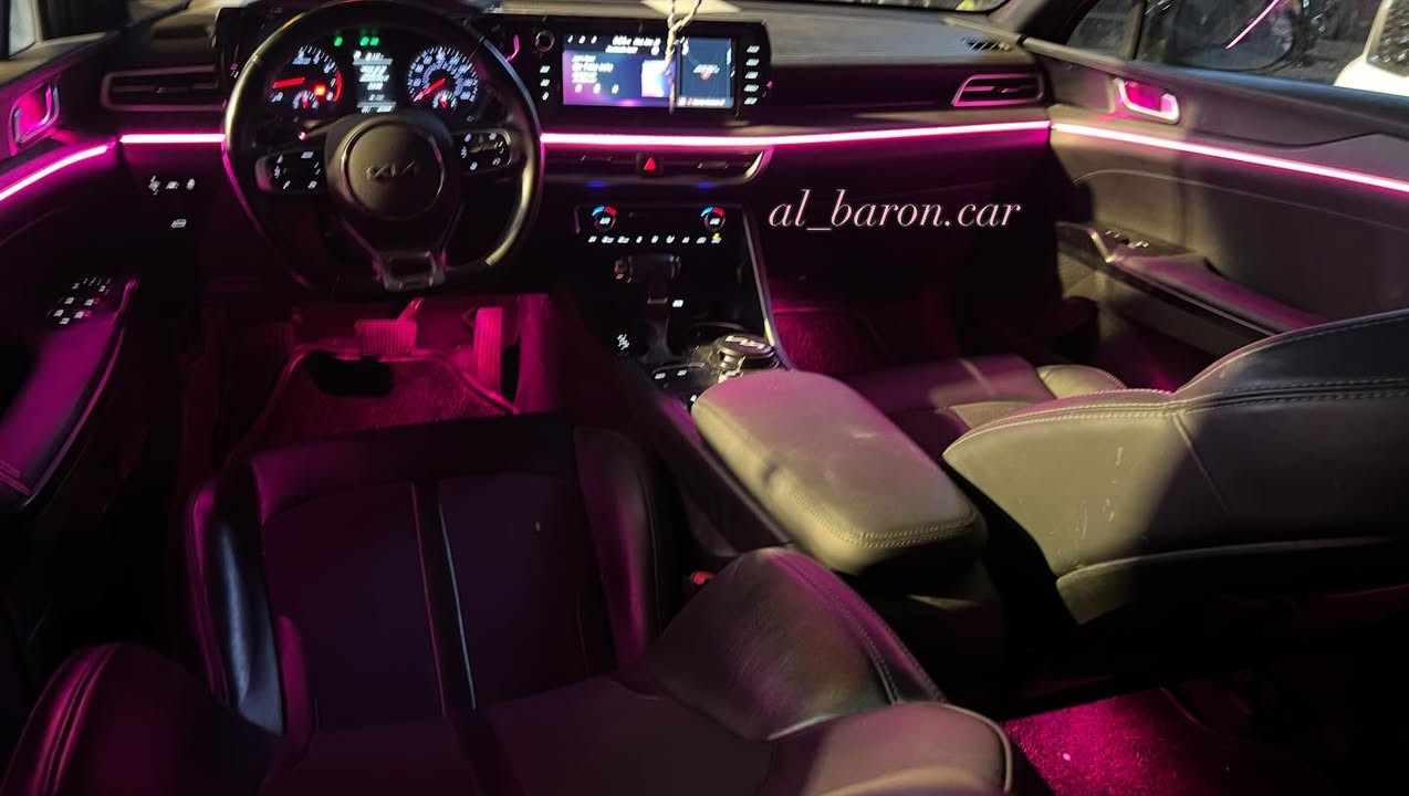 بفضل الله ونعمتة 
تم انجاز K5 2022 GTline عمل موقعي خدمتاً للزبون
مع ضمان على السستم لمدة 6 اشهر 
تم الانجاز بعمل دقيق جداً و بدون خدش دشبول او بطانة الباب كذلك بدون جطل او زلغ واير (فيشة على فيشه) 
يعني اطمن سيارتك بأيد امينة وشغل درجى اولى 
—مواصفات السستم 
-متغير الالوان 
-تفاعلي مع الصوت والاغاني والتصفيق
-فول تحكمات من خلال التطبيق 
•يعني تنصي الاناره
•يعني تعليها
•اطفي جزء معين دون الاخر 
-زراعة زر(دكمه) صغيرة جداً اسفل المقرد (الستيرن)
للتغيير السريع في الالوان والمودات والاطفاء والتشغيل
في حال كنت لاترغب بالتحكم من خلال التطبيق 

للتواصل 

***********
***********
