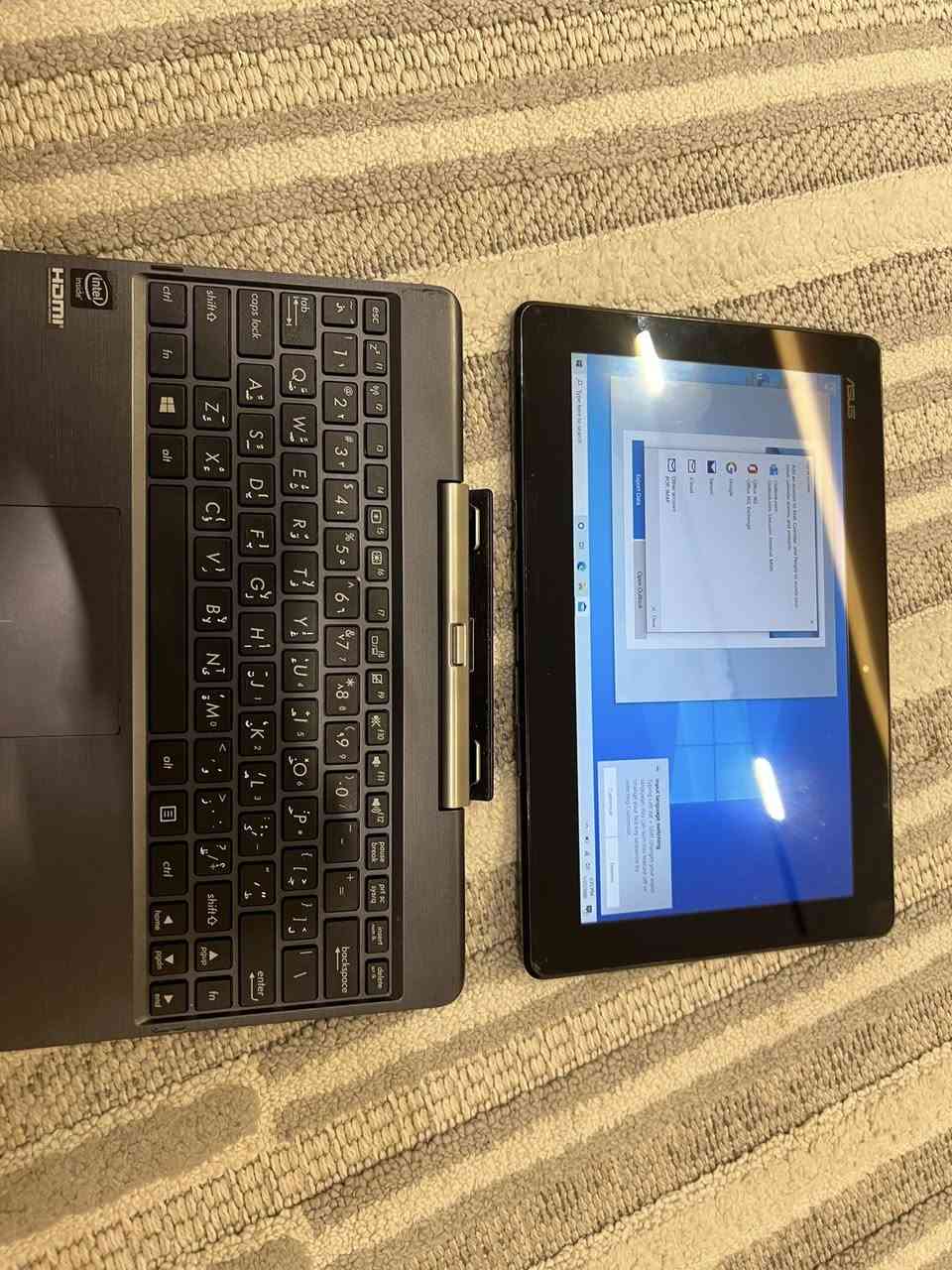 كمبيوتر من شركة  ASUS كلش نضيف يدعم لمس وفصل الكيبورد مواصفات موضحة في الصورة  سعر 60 
واتس ***********
