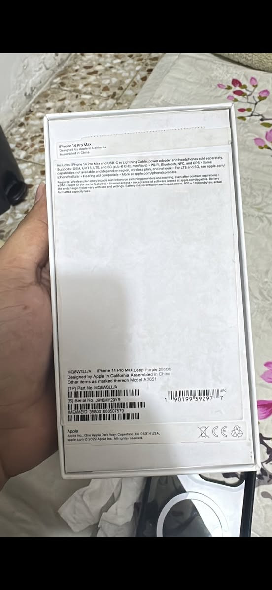 سلام عليكم آيفون 14 برو ماكس (دبل سيم كارد ) 256 أمريكي جهاز نظيف كلش مابي اي شي من جبته لي هسه البطارية ما نازله بعدها 100 ما مفتوح    بس صاير بي بالضهر  صغيره كلش داخل بي هوى وهيج صار الي بصوره واضحه وين ما يعجبك افحصه
السعر ع خاص 
مكاني الدورة حي الصحه ***********
