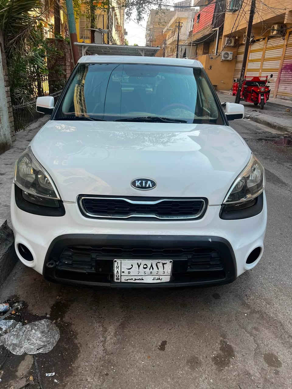 كيا صول 2012 ماشيه 94 وارد امريكي 1600gdi
ضربتها جاملغ وربع بنيد ب امريكا الجاملغ الثاني بالعراق 
كير محرك حداديه تايرات جيد جدا 
***********
