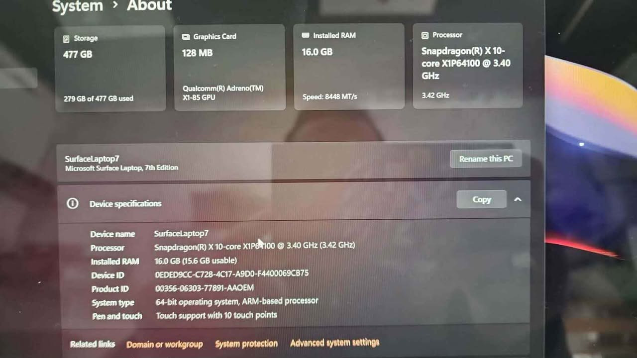 - Microsoft Surface Laptop 7
- 13.8" Touchscreen
16GB RAM / 512 SDD M.2
CPU : Snapdragon X Plus 10 core
Battery cycle: 50 
---------
- مايكروسوفت سيرفس لابتوب 7 
- شاشة قياس 13.8 لمس
- الرام 16 كيكا والهارد 512 كيكا
- المعالج : الحديث السناب دراكون X بلس 10 كور
- عدد مرات شحن الجهاز : 50

جهاز نظيف وأنيق وسريع، مناسب للشغل والدراسة.
للاستفسار خاص. او واتساب ***********

العنوان : بغداد - الشعب بغداد, العراق
