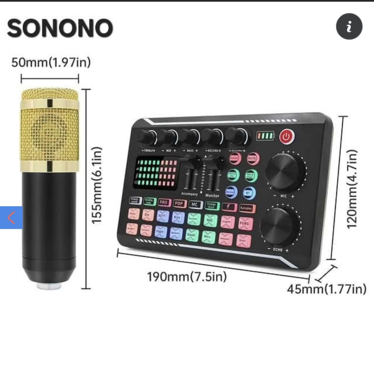 كارت + مكسر صوت خارجي🎛 نوع F998 مع ميكروفون احترافي🎤  للبث والتسجيل 

مفيد جدا للبثوث المباشرة وتسجيل القران وغيرها 
الكرت مستعمل شي جدا جدا قليل ونظافته 95% 
وكل ملحقاته موجودة 

مميزات كارت الصوت 👇👇
💥حجم صغير سهل الاستخدام وشكل جميل جدا.
💥يعمل على الموبايل والحاسبه والكاميرا.
💥يدعم تشغيل ٢ مايك (كونديسنر + ديناميك) بنفس الوقت.
💥بطارية سعة ٨٠٠ مل امبير تدوم لساعات طويله.
💥يحتوي ٢٤ نوع من المؤثرات الصوتيه .

الملحقات 👇👇
💥ستاند تثبيت الميكروفون.
💥فلتر حاجب للرياح مع مرشح للضوضاء.
💥كيبلات التوصيل وسماعات اذن.

السعر 50 الف والتوصيل مجاني


**إذا كنت صاحب هذا الإعلان وتريد حذفه لأي سبب، رجاءا أرسل رسالة إلى الدعم الفني**